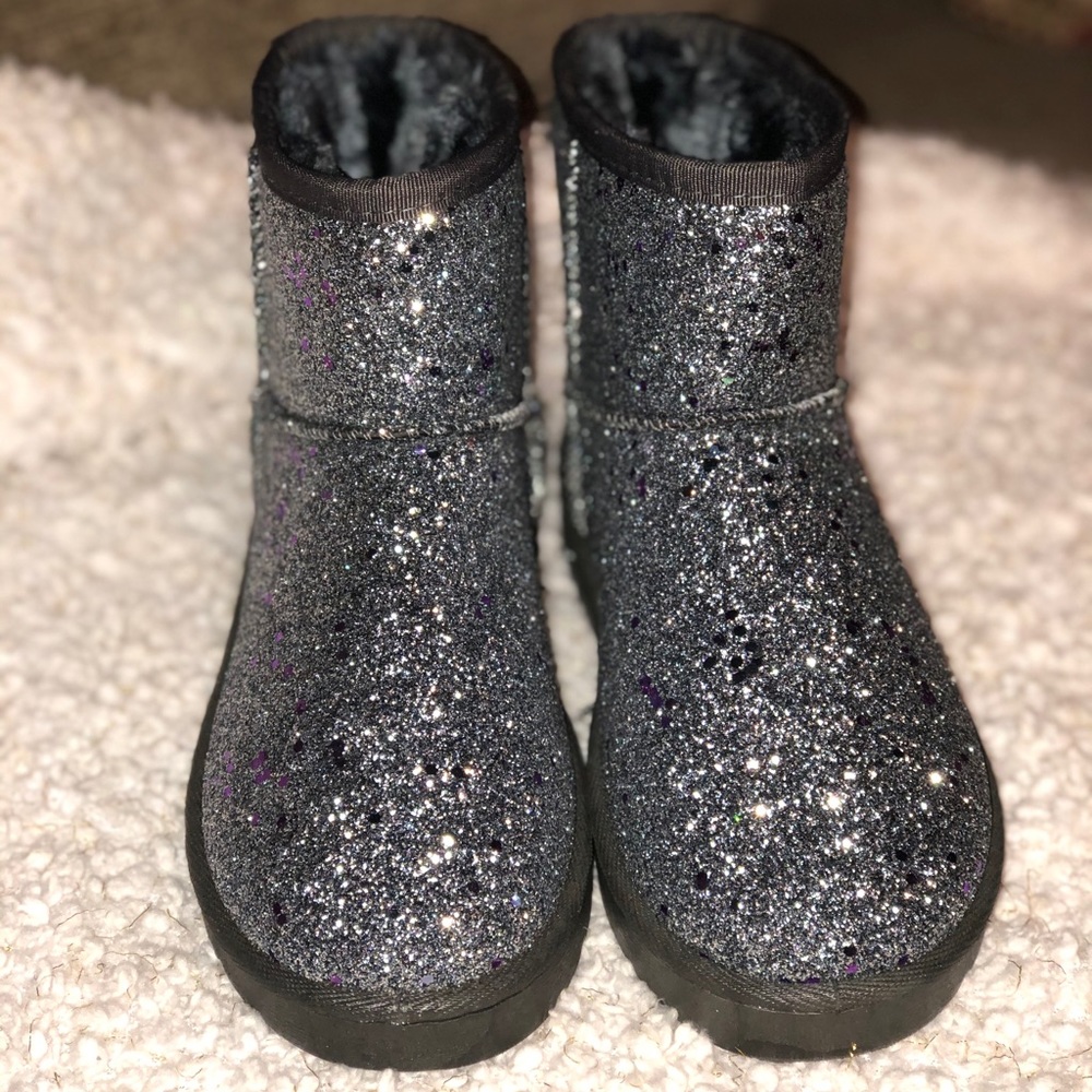 Grey Sparkle Booties